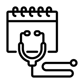 Medical Appointment, Stethoscope, Checkup, Schedule, Time And Date,   icon