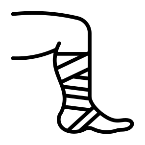 Orthopedics, Bandage, Orthopedics, Fracture, Healthcare, Medical, Foot, Leg  icon