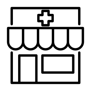 Pharmacy, Medicine, Store, Drugs, Shop,  Healthcare And Medical, Buildings icon