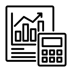 Calculation, Financial Statement, Statistics, Report, Investment  icon