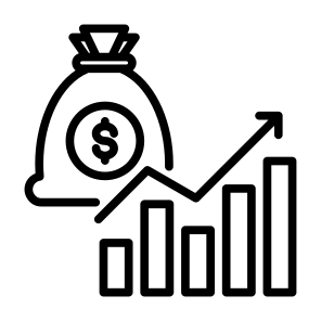 Capitalization, Market, Stocks, Investment, Financial icon