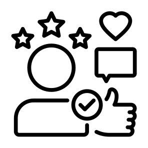 Customer Review, Like, Customer Feedback, Satisfaction, Communication  icon