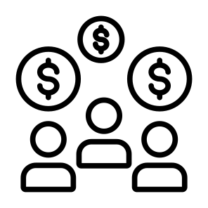 Customer, Team, Consumer, Investor, Money icon