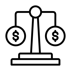 Equity, Money, Economy, Control, Balance  icon