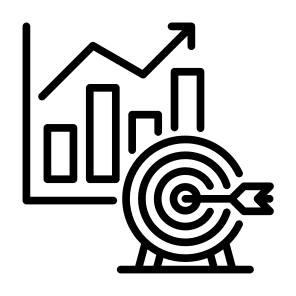 Goal, Target, Strategy, Marketing, Investment icon