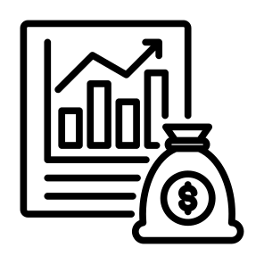 Monetary, Report, Investment, Income, Growth icon