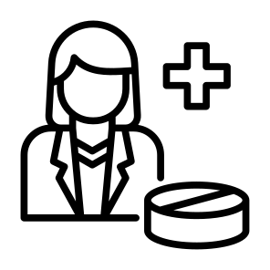 Pharmacist, Woman, Medicine, User, Professions And Jobs icon