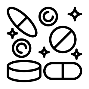 Vitamins, Supplement, Medicine, Pills, Healthcare And Medical icon