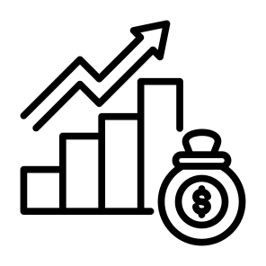 Profit, Money, Graphic, Statistics, Increase icon