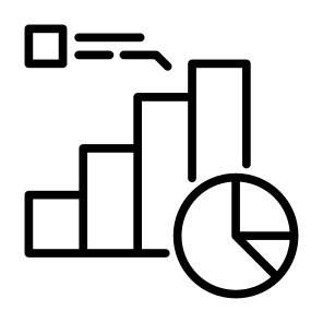 Sales, Statistics, Marketing, Pie Chart, Bar Chart icon