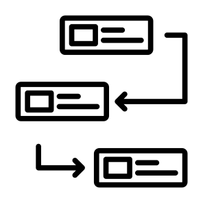 Workflow, Management, Sequence, Process, Planning icon