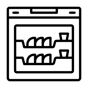 Dishwasher, Dishwashing, Kitchen, Wash Sink, Dish Rack, Sensor, Wireless icon
