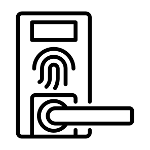 Smart Key,  Security, Wireless, Handle, Fingerprint Identification icon