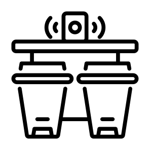 Smart Trash, Recycle Bin, Electronics, Trash Can, Rubbish Bin, Sensor, Wireless icon