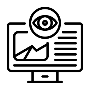 Content Monitoring, Monitoring, Content, Posts, Multimedia, Screen icon