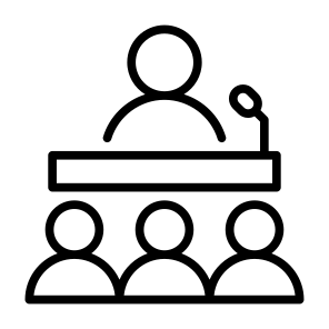 Public Speaking, Conference, Speaker, Communications, People, Speech icon