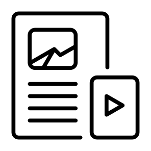 Visual Content, Visual, Content, Video, Description, Article icon