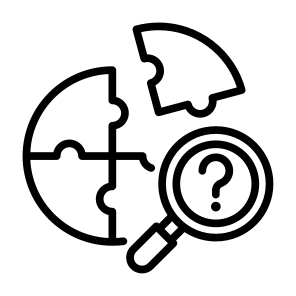 Problem Analysis, Analysis, Identification, Puzzle, Solution icon