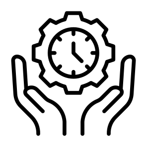 Time Management, Clock, Gear, On Time, Efficiency  icon