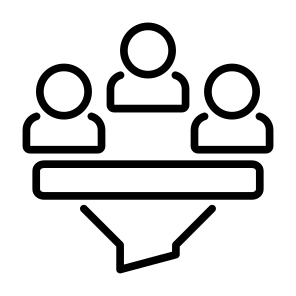 Lead Generation, People, Marketing, Funnel, Filter icon