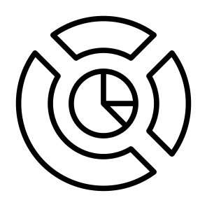 Market Share, Segmentation, Analysis, Pie Chart, Data Analytics  icon