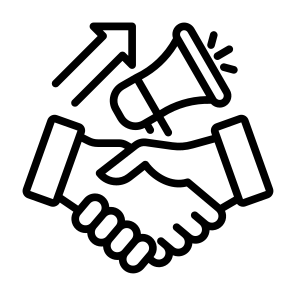 Marketing Strategy, Advertising, Relationship, Handshake, Promotion  icon