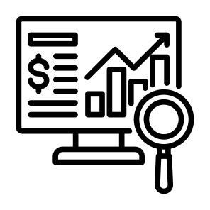 Analysis, Data Visualization, Search Data, Analysis, Research  icon