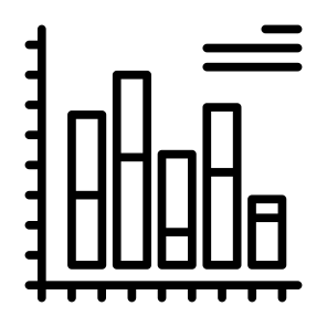 Bar Chart, Graph, Statistics, Metric, Analytics  icon