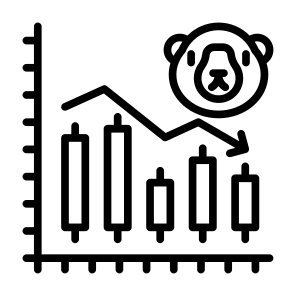 Bear Market, Stock Market, Stock Chart, Down, Investment icon