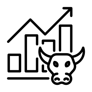 Bull Market, Stock, Market, Bullish, Stock Chart  icon
