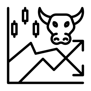 Bull Market, Stock Market, Bullish, Trade, Stock Chart icon