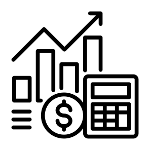 Calculate, Money, Calculator, Cost, Statistics  icon