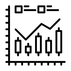 Candlestick Chart, Investment, Trade, Market, Stocks icon