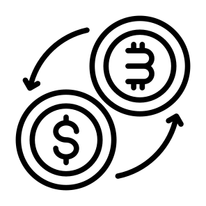 Conversion, Crypto, Digital Currency, Exchange, Money icon