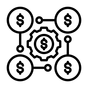 Money Management, Cost Effectiveness, Process, Allocation, Money icon