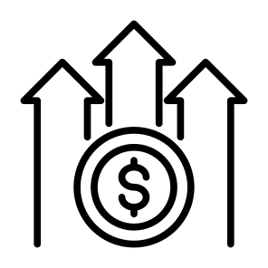 Profit, Earning, Revenue, Growth, Money  icon