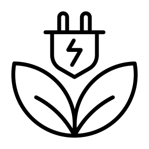 Energy, Electricity, Green Power, Sustainability, Environmental, Ecology And Environment, Environment, Plug, Leaf, Ecology icon