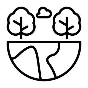 Green Earth, Forest, Sustainable, Nature, Tree, World, Planet Earth icon