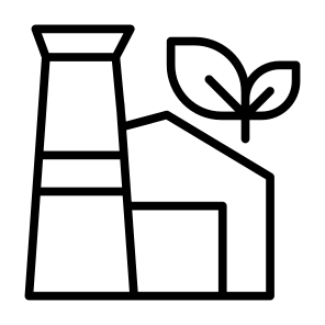 Green Factory, Eco Factory, Eco Industrial, Manufacturing, Ecology And Environment, Green Energy, Manufacture icon
