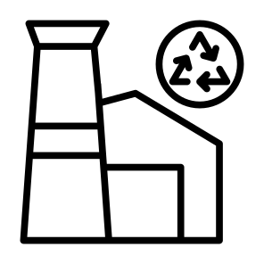 Recycling Plant, Recycling, Factory, Eco Factory, Recycling Center,  Building icon