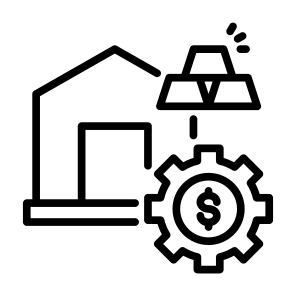 Asset Management, Property, Gold, Investment, Real Estate icon
