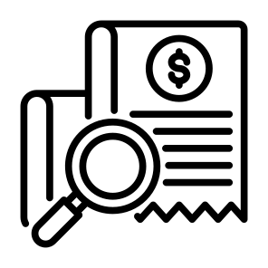 Bill, Analysis, Invoice, Investigation, Inspection icon