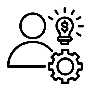 Entrepreneur, Money, Gear, Management, Investor icon