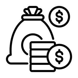 Finance, Coins, Dollar, Cash, Money Bag icon