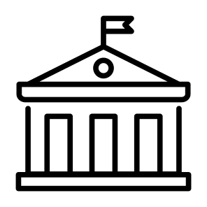 Institution, Bank, College, Government, Campus icon