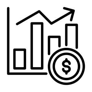 Trading, Money, Graph, Statistics, Growth icon