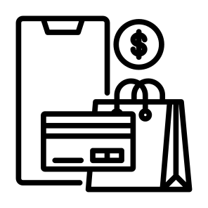 Credit Card, Payment, Mobile Phone, Pay, Card, Shopping Bags, Ecommerce icon