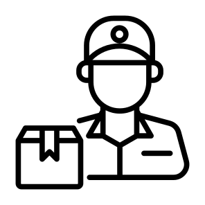 Delivery Courier, People, Cap, Package, Delivery Box, Ecommerce icon