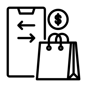 Online Payment, Mobile Phone, Cash,  Mobile Payment, Money Transfer, Ecommerce icon