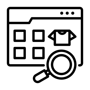 Search Product, Ecommerce, Browsing, Online Store, Search, Item  icon